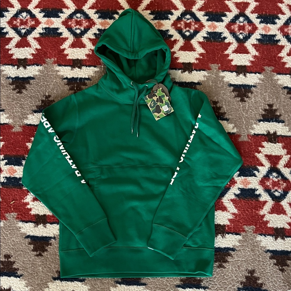Bape Green Hoodie with Swarovski Crystal Size M Brand new with tag